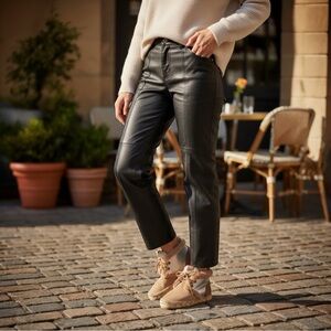 Coach Aileen Espadrille Bootie Shearling Suede Fur Ankle Boot US 8B EU 38.5 NWOB
